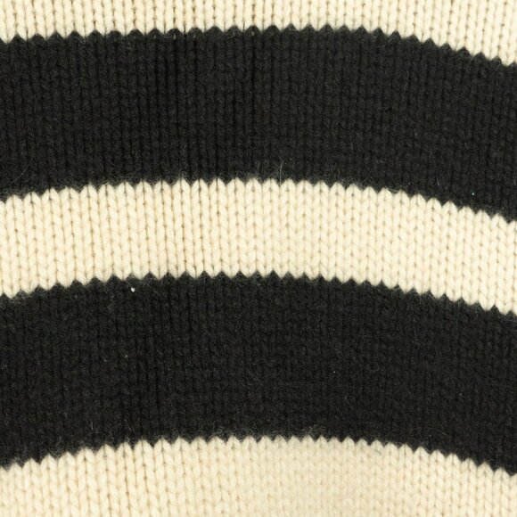 KHAITE Marion Cashmere Stripe Turtleneck Minimalist Quiet Luxury Oversize Knit - Picture 10 of 16